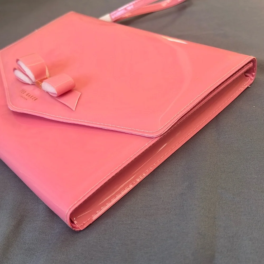 New ted baker krystan pink clutch bag